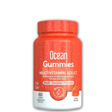 Orzax Ocean Gummies Multivimatimin Adult Takviyeye Edici Gıda 60 Adet Çiğnenebilir Jel Form
