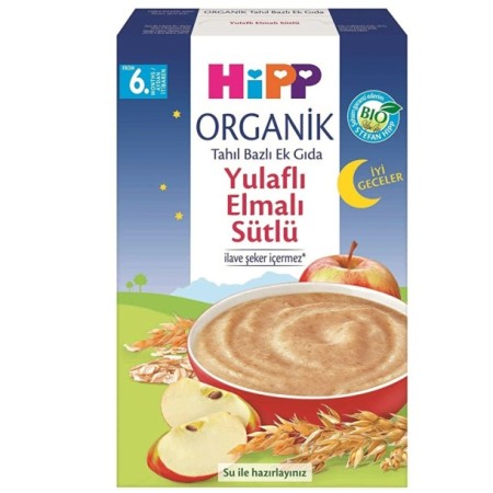 Hipp Organik İyi Geceler Sütlü Yulaflı Elmalı Kaşık Maması 250 gr