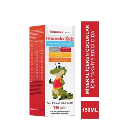 İmuneks Kids Multivitamin ve Mineraller İçeren Sıvı Takviye Edici Gıda 150 ml