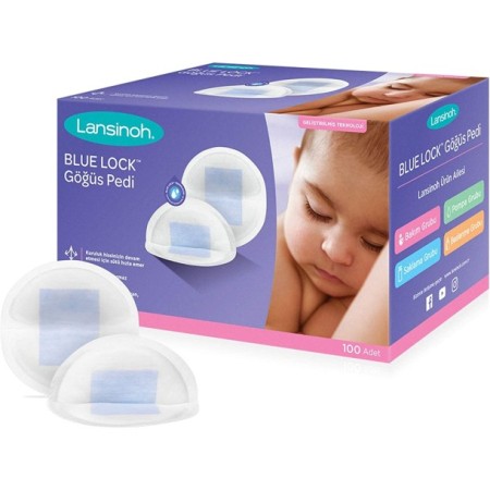 Lansinoh Blue Lock Göğüs Pedi 100 Adet