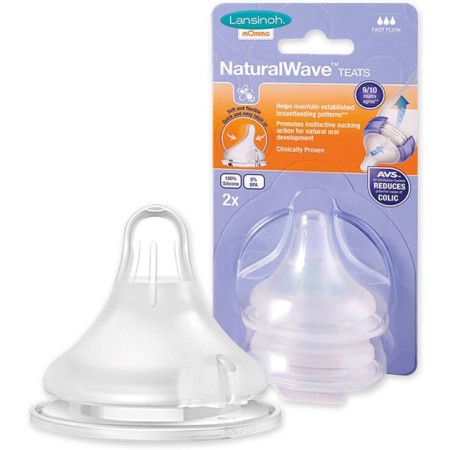 Lansinoh Natural Wave Biberon Emziği - Hızlı Akış 2 Adet