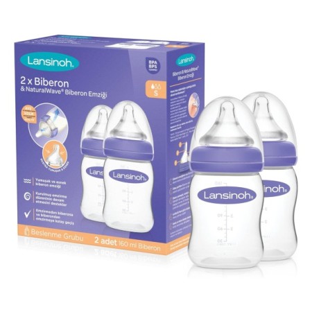 Lansinoh 55970 Biberon Seti, Mor (2 x 160ml)