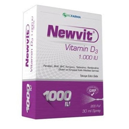 Newvit Vitamin D3 Sprey Damla 1.000 İU