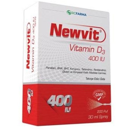 Newvit Vitamin D3 400 IU Sprey / Damla 30 ml