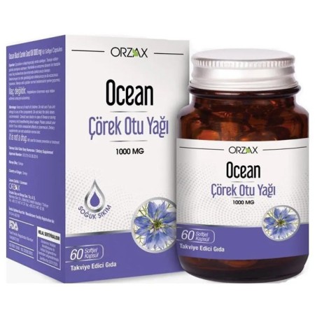Orzax Ocean Çörek Otu Yağı 1000 mg 60 Kapsül