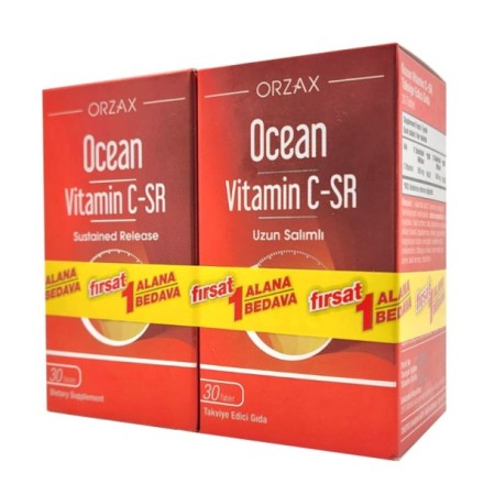 Orzax Ocean Vitamin C-SR Takviye Edici Gıda 1 ALANA 1 BEDAVA