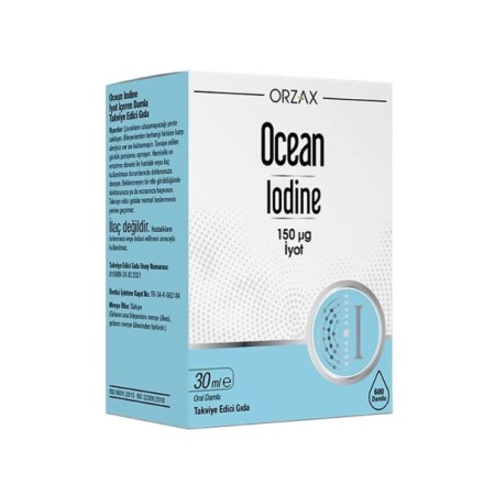 Orzax Ocean Iodine 150 μg İyot Takviye Edici Gıda 30 ml