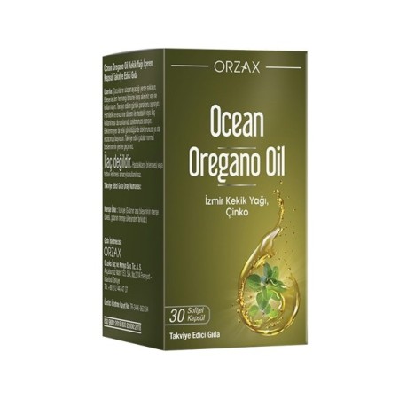 Orzax Ocean Oregano Oil Takviye Edici Gıda 30 Kapsül