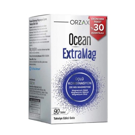 Ocean ExtraMag Üçlü Magnezyum Kombinasyonu 90 Tablet