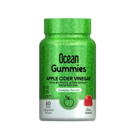 Ocean Gummies Apple Cider Vinegar 60 Adet Çiğnenebilir Form