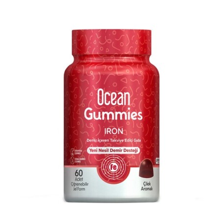 Ocean Gummies Iron 60 Çiğnenebilir Jel Form
