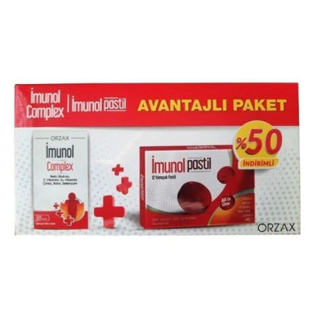 Orzax İmunol Complex 30 Kapsül + İmunol Soft 12 Pastil