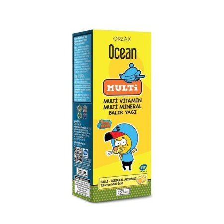 Ocean Kral Şakir Multivitamin Multimineral Şurup 150 Ml