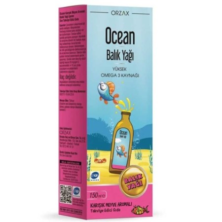 Ocean Omega3 Şurup 150 ml - Karışık Meyve Aromalı