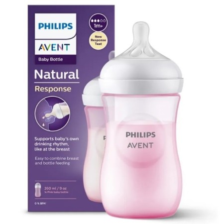 Philips Avent Natural Response PP Pembe Biberon 1+ Ay 260 ml