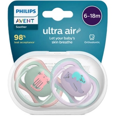 Philips Avent Ultra Air Emzik 6-18 Ay 2'li - Pembe