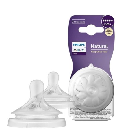 Philips Avent Doğal Tepkili 2'li Biberon Emziği 5 Numara 6+ Ay
