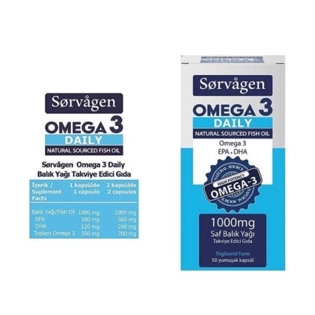 Sorvagen Omega 3 Daily Saf Balık Yağı 50 Kapsül