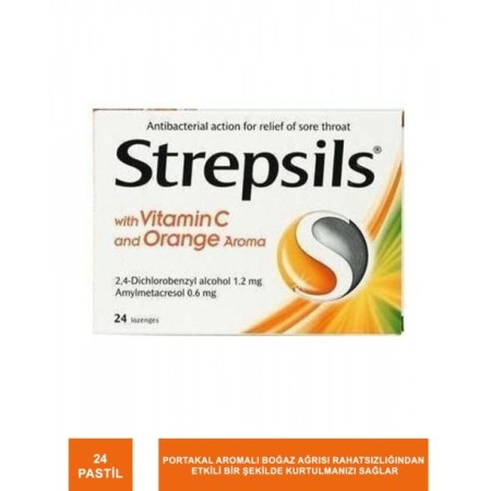Strepsils Portakallı C Vitaminli Boğaz Pastili 24 Pastil