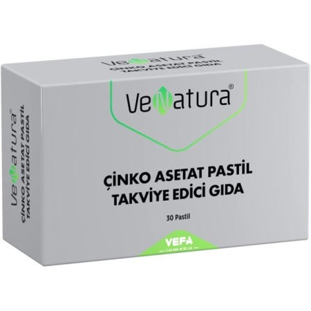 VeNatura Çinko Asetat Pastil Takviye Edici Gıda 30 Pastil