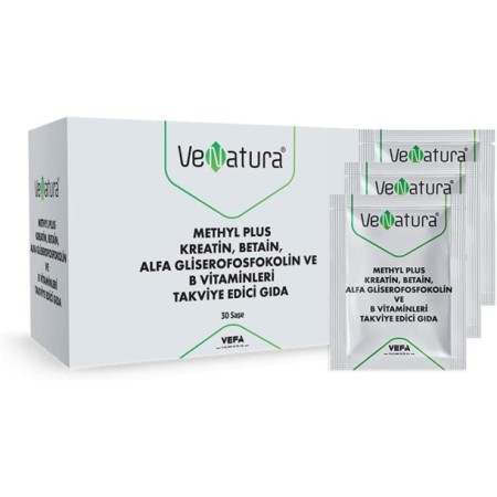 Venatura Methyl Plus Kreatin-Betain-Alfa Gliserofosfokolin ve B Vitaminleri 30 Saşe