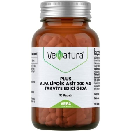 Venatura Plus Alfa Lipoik Asit 200 mg Takviye Edici Gıda 30 Kapsül