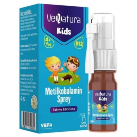 VeNatura Kids B12 Metilkobalamin 5Ml 60 Puf Sprey