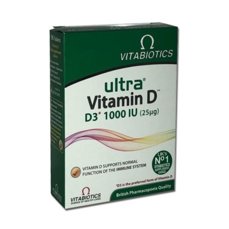 Vitabiotics Ultra Vitamin D D3 1000 IU 96 Tablets