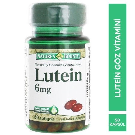 Natures Bounty Lutein 6 mg Takviye Edici Gıda 50 Kapsül