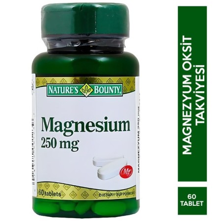 Natures Bounty Magnesium 250 mg Takviye Edici Gıda 60 Tablet