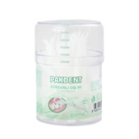 Pakdent Kürdanlı Diş İpi Silindir Kutu 50 Adet