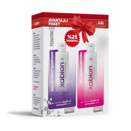 Xabion Pediatric Cilt Bakım Losyonu 250Ml+ Cilt Bakım Şampuanı 250 Ml Kofre Paket (Pediatrik)