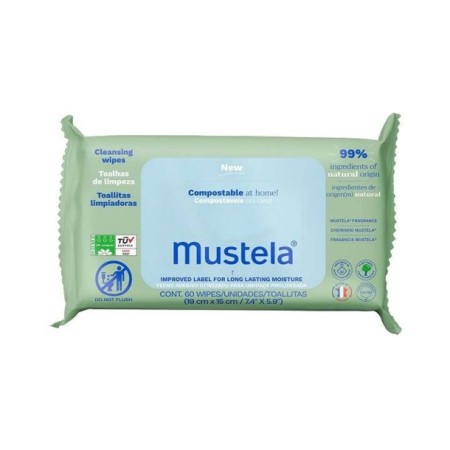 Mustela Kompostlanabilir Temizleme Mendili 60 Adet
