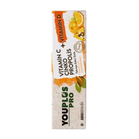 YouPlus Pro Vitamin C Çinko Propolis Takviye Edici Gıda 15 Tablet