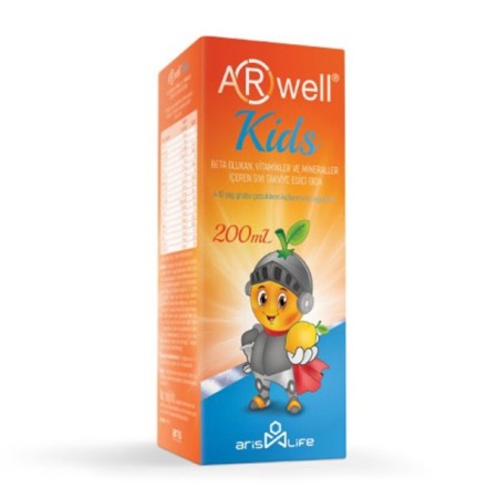 Arwell Kids Beta Glukan-Vitaminler ve Mineraller İçeren Sıvı Takviye Edici Gıda 200 ml