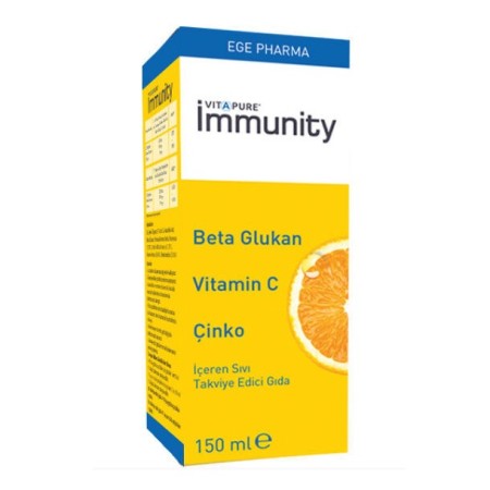 Vitapure İmmunity Beta Glukan Vitamin C Çinko İçeren Takviye Edici Gıda 150ml