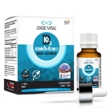 Zade Vital K2D3 Vitamini 1000 IU 20 ml Damla