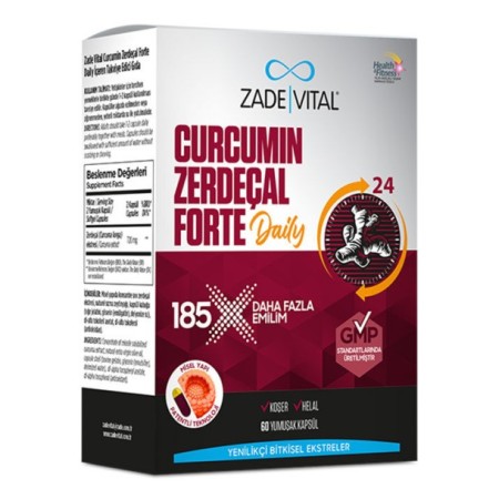 Zade Vital Curcumin Zerdeçal Forte Daily 60 Yumuşak Kapsül