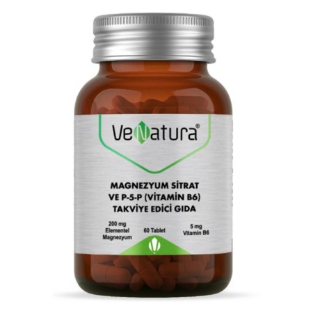 Venatura Magnezyum Sitrat P5P Vitamin B6 60 Tablet