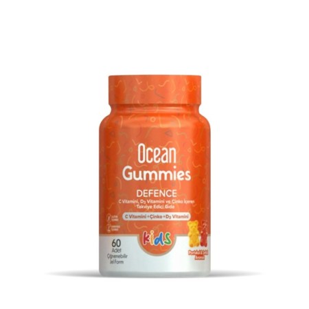 Orzax Ocean Gummies Defence Kids Takviye Edici Gıda 60 Adet Çiğnenebilir Jel Form