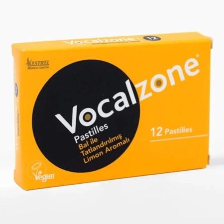 Vocalzone Bal ve Limon Aromalı 12\'li Pastil