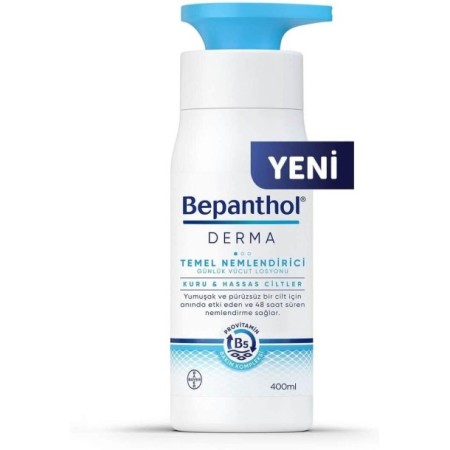 Bepanthol Derma Kuru Hassas Ciltler 400 ml Temel Nemlendirici Vücut Losyonu