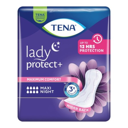 TENA Lady Maxi Night, Kadın Gece Mesane Pedi, 8 Damla, 12’li Paket