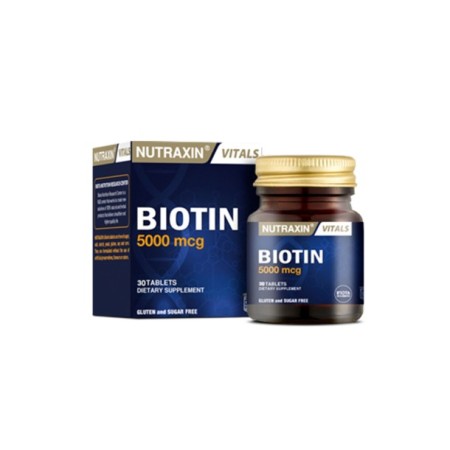 Nutraxin Biotin 5000 mcg Takviye Edici Gıda 30 Tablet