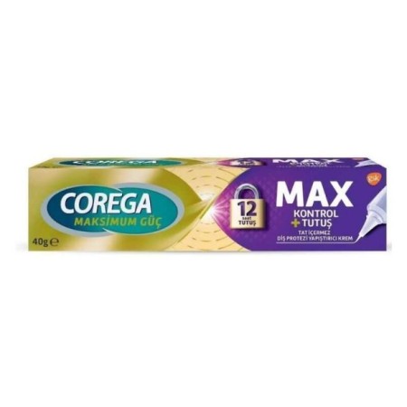 Corega Maximum Kontrol Diş Protezi Yapıştırıcı Krem 40 ml