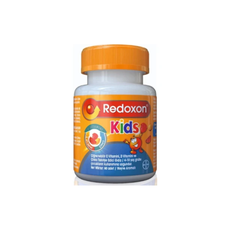 Redoxon Kids C Vitamini D Vitamini ve Çinko İçeren Çiğnenebilir Tablet 60 Adet
