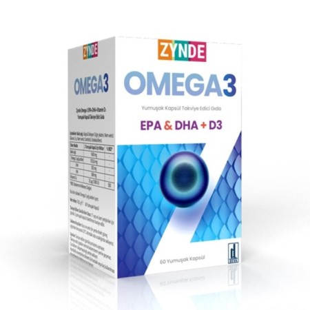 Zynde Omega3 EPA DHA D3 60 Kapsül