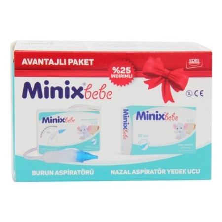 Minixbebe Nazal Burun Aspiratörü İkilli Avantajlı Paket
