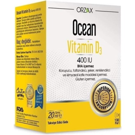 Ocean Vitamin D3 400 IU 20 ml Sprey