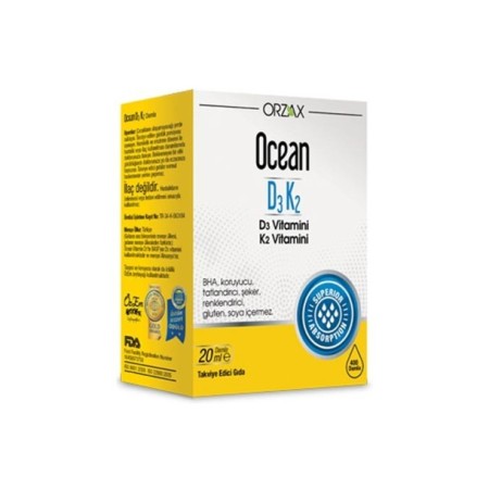 Orzax Ocean D3K2 Vitamin Damla 20 ml